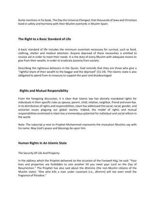 Concept of human rights in islam | PDF