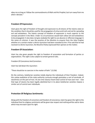 Concept of human rights in islam | PDF