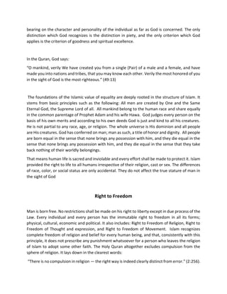 Concept of human rights in islam | PDF