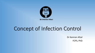 Concept of Infection Control
Dr Kamran Afzal
FCPS, PhD
 