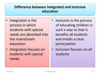 Integration Et Inclusion Concept of inclusion | PDF