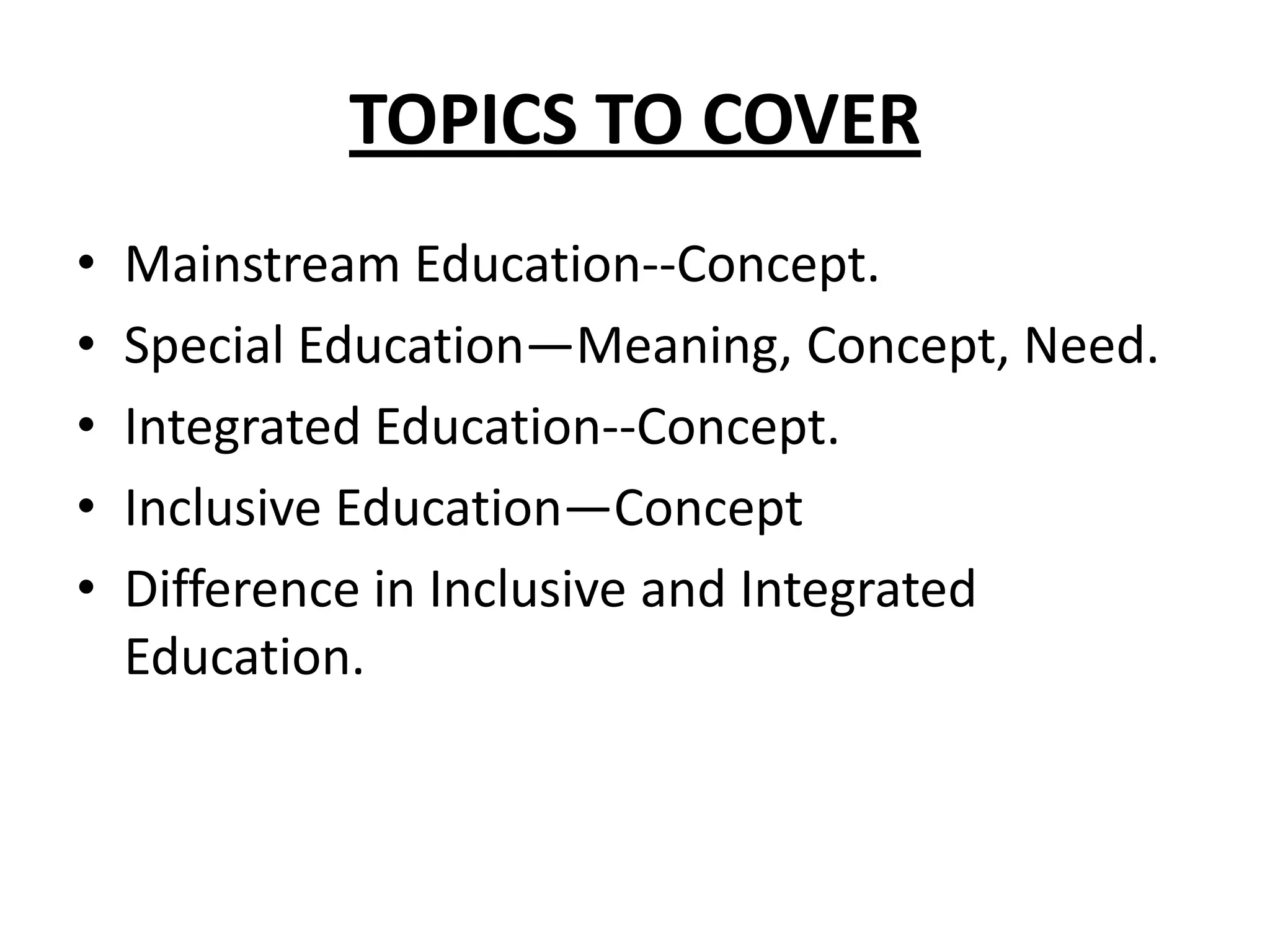 Concept of integrated education | PPT