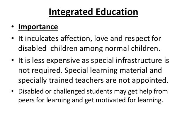definition of integration education