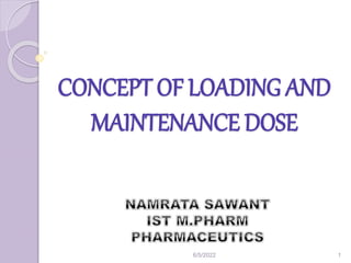 CONCEPT OF LOADING AND MAINTAINANCE DOSE.pptx