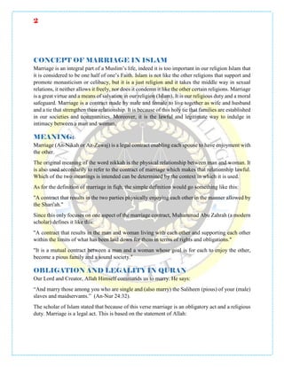 Concept of marriage in islam | PDF