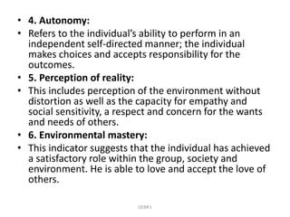 Concept of mental health | PPTX