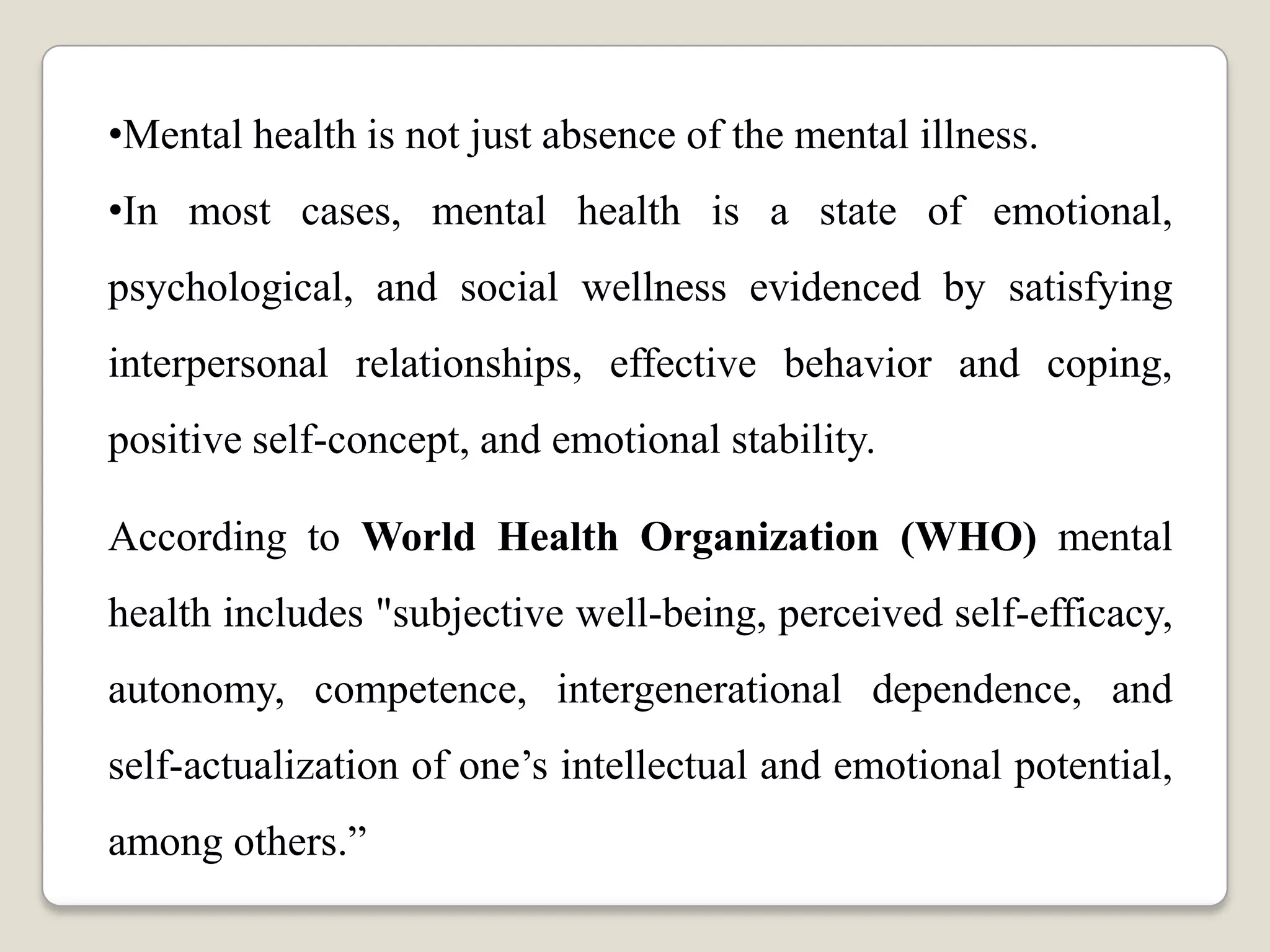 Concept Of Mental Health And Mental Illness Pdf