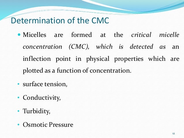 Physical Properties Of Micelles Physical Properties Of Micelles