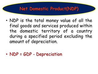 Ndp Gdp Concept of National Income.ppt