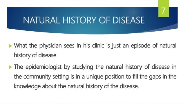 natural history of disease natural history of disease