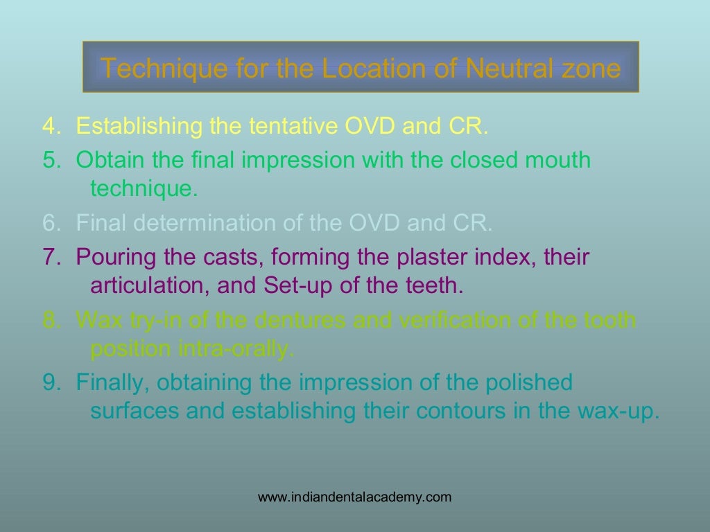 Concept of neutral zone/ dental seminars