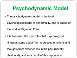 psychological model of abnormal behavior