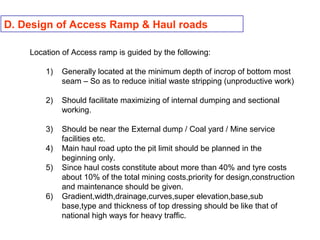 Concept of oc mine planning & design(final) | PPT