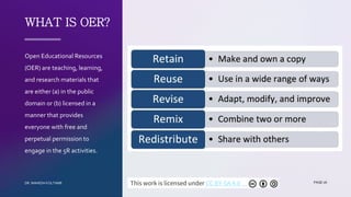 OPEN EDUCATIONAL RESOURCES: Concept of OER | PDF
