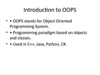 Overview_of_OOPS_ using c++ Presentation.pptx