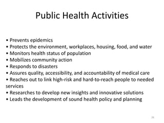 Concept of Public Health and Its Challenges | PPTX