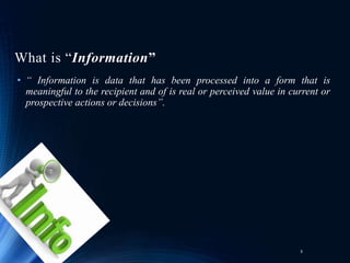 Quality Informaton Concept of quality in information system | PPTX
