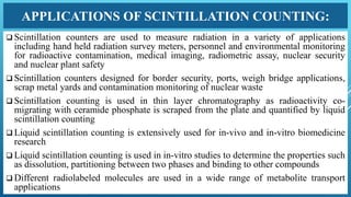 Concept of radioactivity, radioactivity counting methods with ...