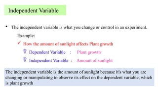 Variables Plant Example Regression Analysis in Educational Research | PPTX