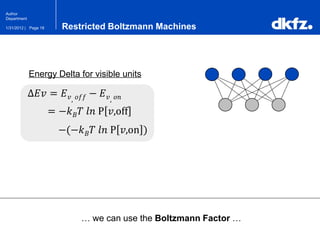 Concept of Regulation Analysis using Restricted Boltzmann Machines | PPT