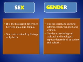 Concept of sex and gender | PPT