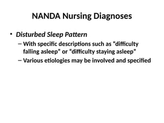 Disturbed Sleep Pattern Rationale CONCEPT OF SLEEP muhammad amir new1.pptx
