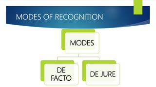 State Recognition Concept of state, recognition and jurisdiction | PPTX