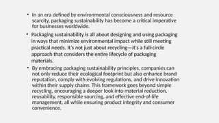 concept of sustainability packaging circularity | PPTX