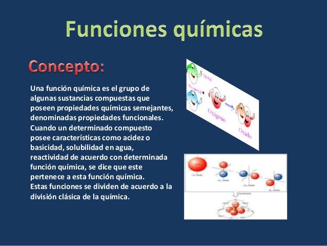 Concepto funciónes químicas
