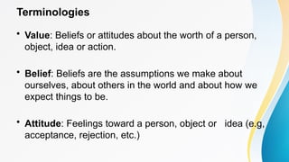 concept of value and belief.presentation | PPTX