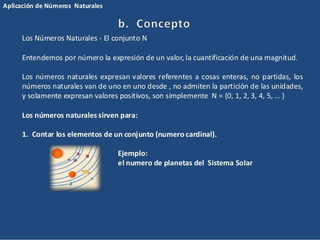 CONCEPTO DE NUMEROS NATURALES
