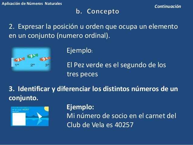 Conceptos de números naturales