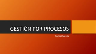 GESTIÓN POR PROCESOS
Maribel Gaviria
 