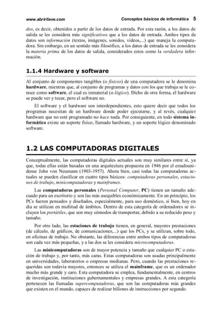 Informatica Pdf Conceptos básicos de informática | PDF