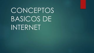 CONCEPTOS
BASICOS DE
INTERNET
 