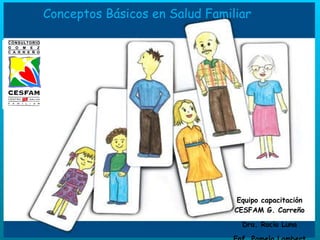 Equipo capacitación CESFAM G. Carreño Dra. Rocío Luna Enf. Pamela Lambert Conceptos Básicos en Salud Familiar 
