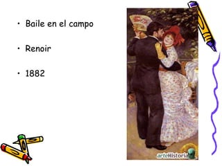 Baile en el campo Renoir 1882 