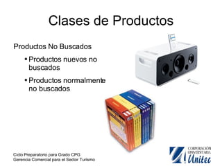 Clases de Productos Productos No Buscados Productos nuevos no buscados Productos normalmente no buscados 