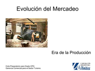 Evolución del Mercadeo Era de la Producción 
