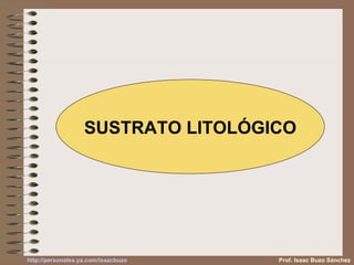 SUSTRATO LITOLÓGICO Prof. Isaac Buzo Sánchez 