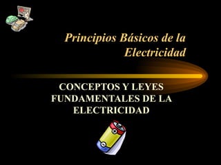 Principios Básicos de la Electricidad CONCEPTOS Y LEYES FUNDAMENTALES DE LA ELECTRICIDAD 