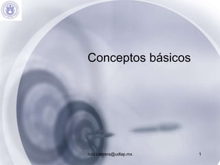 Conceptos básicos
1rubi.cabrera@udlap.mx
 