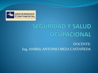 DOCENTE:
Ing. ANIBAL ANTONIO MEZA CASTAÑEDA
 