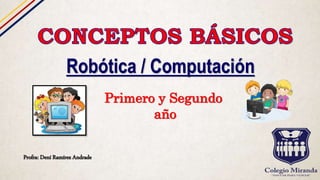 Profra: Dení Ramírez Andrade
Robótica / Computación
Primero y Segundo
año
 