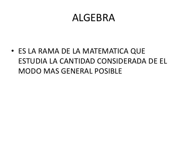 Conceptos basicos de algebra