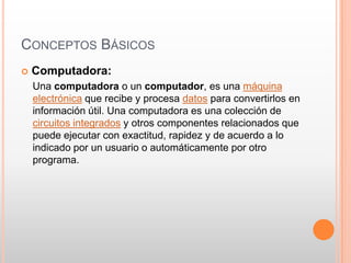 Conceptos basicos de computacion | PPTX