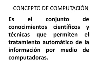 Presentacion Conceptos basicos de computación | PPTX