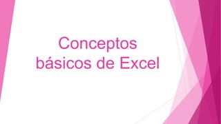 Conceptos
básicos de Excel
 