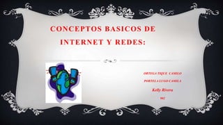 CONCEPTOS BASICOS DE
INTERNET Y REDES:
ORTEGA TIQUE CAMILO
PORTELA LUGO CAMILA
Kelly Rivera
902
 