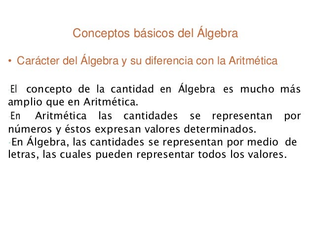 Conceptos basicos del algebra